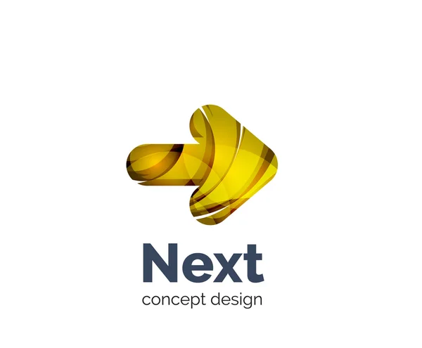Volgende pijl logo business branding pictogram — Stockvector