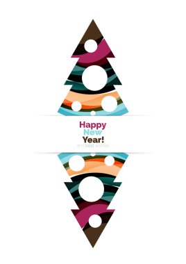 Soyut geometrik Noel afiş