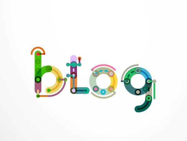 Blogg ord bokstäver banner — Stock vektor