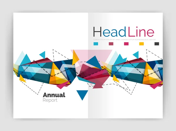 Triângulo de negócios design moderno negócio relatório anual panfleto — Vetor de Stock