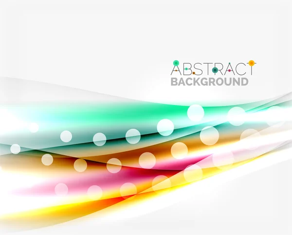 Blurred color waves, lines. Vector abstract background template — Stock Vector