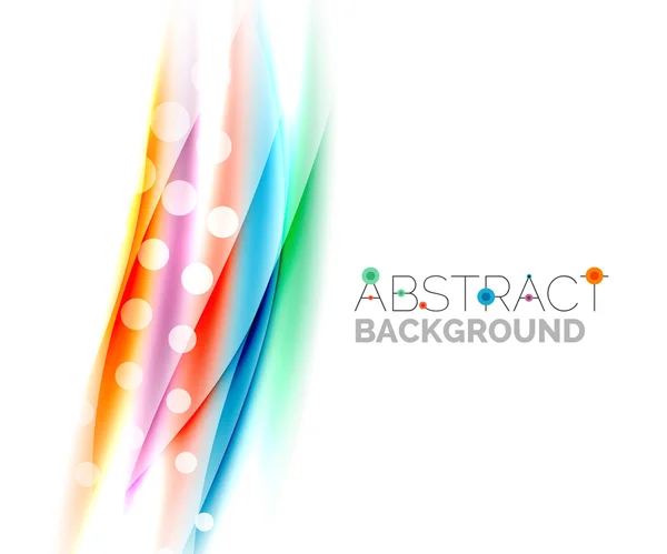 Blurred color waves, lines. Vector abstract background template — Stock Vector