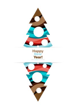 Soyut geometrik Noel afiş