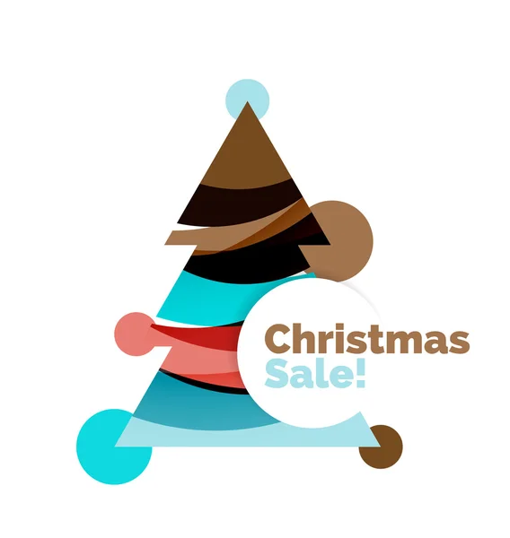 抽象的な幾何学的なクリスマス バナー — ストックベクタ