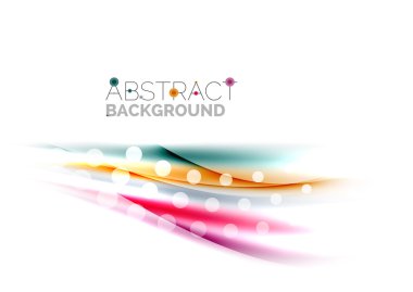 Renkli parlak ışık efektleri ile dalgalı çizgiler. Arka plan şablonu