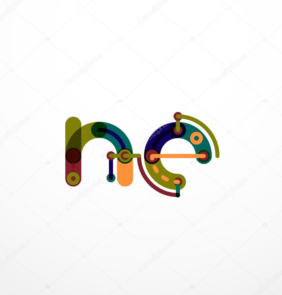 Line letter design. Logo concept