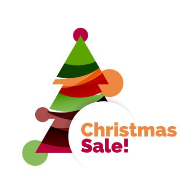 Soyut geometrik Noel afiş