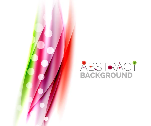 Blurred color waves, lines. Vector abstract background template — Stock Vector