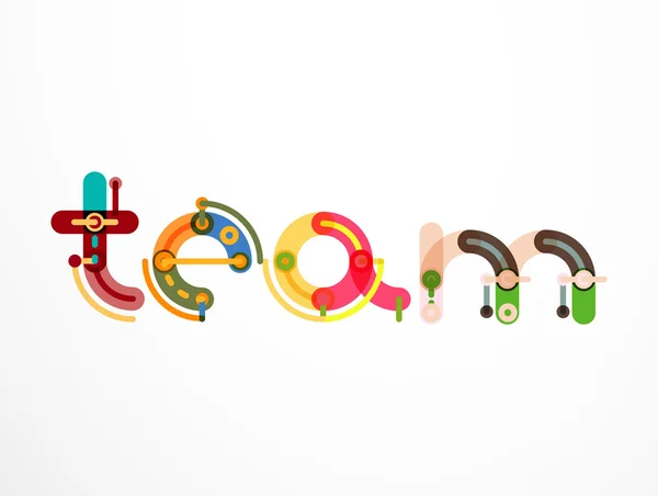 Team word belettering banner — Stockvector