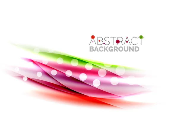 Blurred color waves, lines. Vector abstract background template — Stock Vector