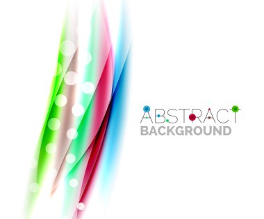 Renkli parlak ışık efektleri ile dalgalı çizgiler. Arka plan şablonu