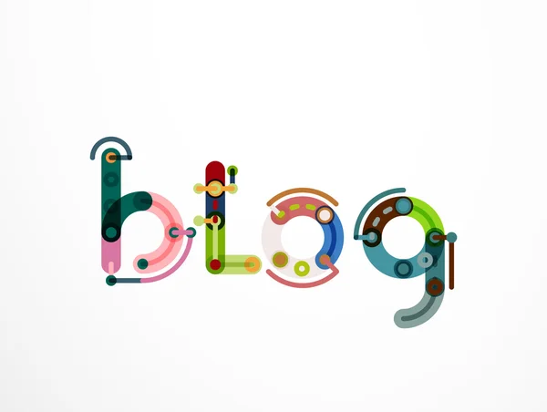 Blogue palavra lettering banner — Vetor de Stock