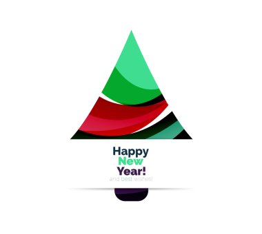 Soyut geometrik Noel afiş