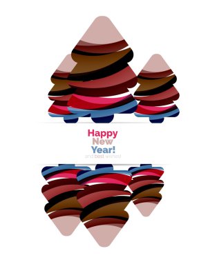 Soyut geometrik Noel afiş