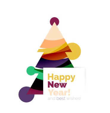 Soyut geometrik Noel afiş