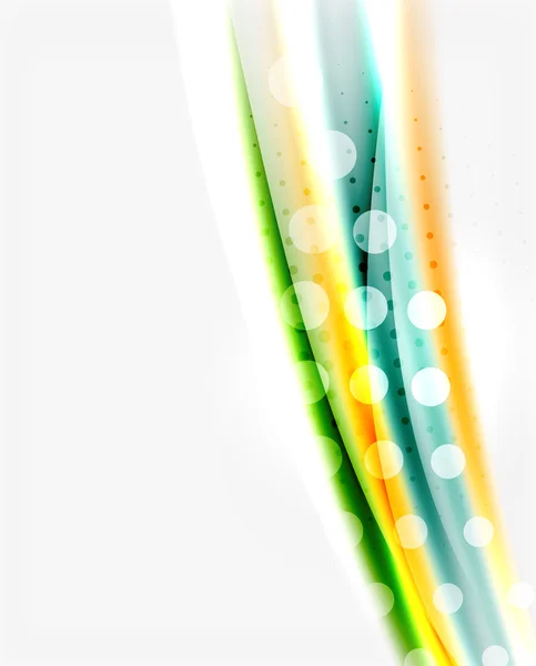 Líneas de color brillantes sobre fondo blanco - movimiento — Archivo Imágenes Vectoriales