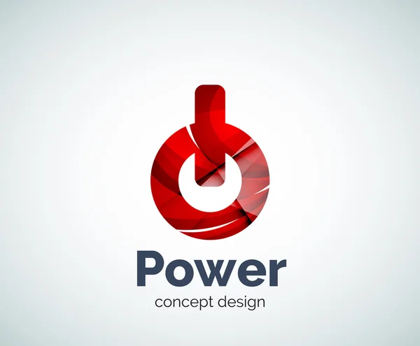 Power gomb logó sablon — Stock Vector