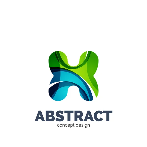 Vector set van pictogrammen van het logo van de bedrijfs van het abstracte brief — Stockvector