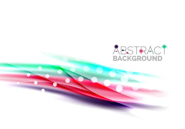 Líneas de color brillantes sobre fondo blanco - movimiento — Vector de stock