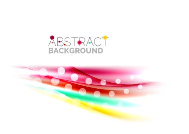 Renkli parlak ışık efektleri ile dalgalı çizgiler. Arka plan şablonu