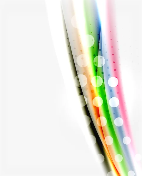 Linee di colore lucido su sfondo bianco - movimento — Vettoriale Stock