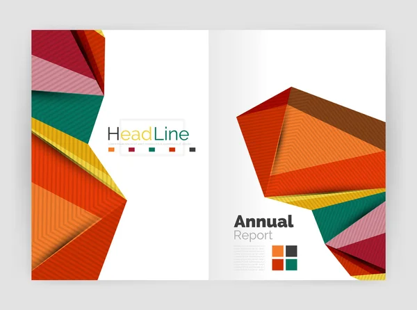 Low poly annual report — Stock Vector