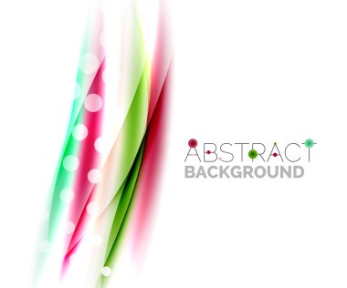 Parlak renkli çizgili beyaz arka planda - hareket