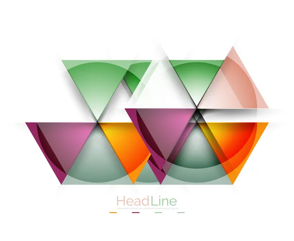 Triângulos coloridos sobre fundo branco — Vetor de Stock