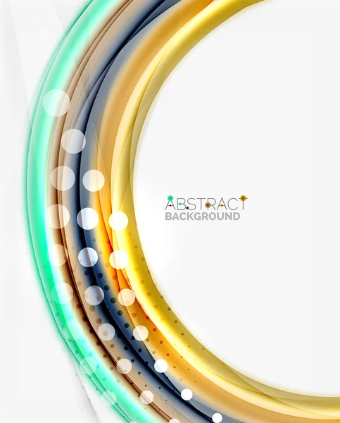 Linhas multicoloridas em branco, conceito de movimento fundo abstrato — Vetor de Stock