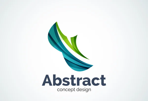Логотип абстрактной волны искушает, концепция плавного движения — стоковый вектор