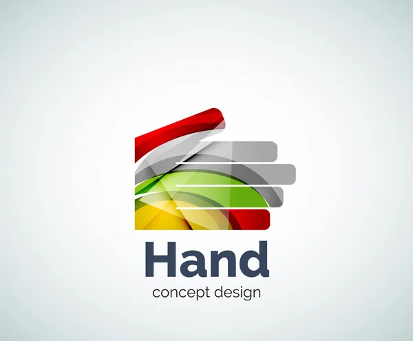 Plantilla logo mano — Vector de stock