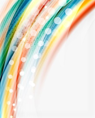 Parlak saydam dalga vektör şablonu