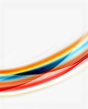 Parlak saydam dalga vektör şablonu