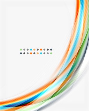 Parlak saydam dalga vektör şablonu