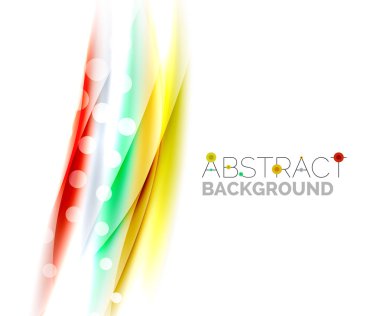 Renkli parlak ışık efektleri ile dalgalı çizgiler. Arka plan şablonu
