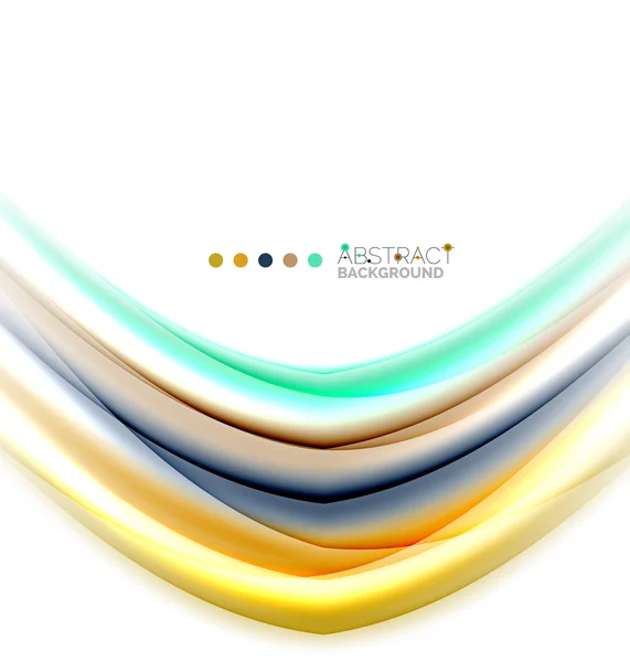 Lignes multicolores sur fond abstrait blanc, concept de mouvement — Image vectorielle