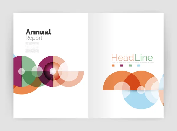 Abstract circles, annual report covers — Stock Vector