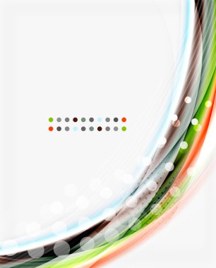 Parlak saydam dalga vektör şablonu