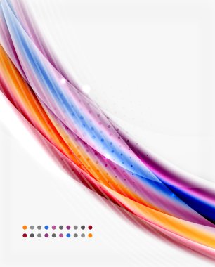 Yarı saydam dalga beyaz arka plan üzerinde