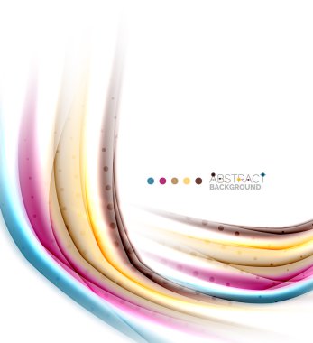 Beyaz, hareket kavramı arka plan üzerinde renkli çizgiler