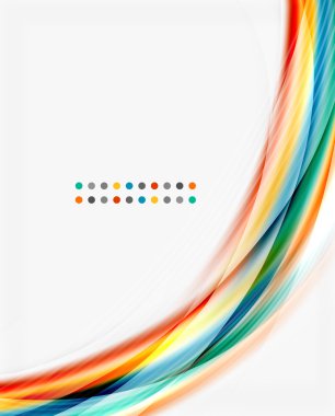 Parlak saydam dalga vektör şablonu