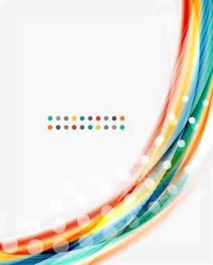 Parlak saydam dalga vektör şablonu