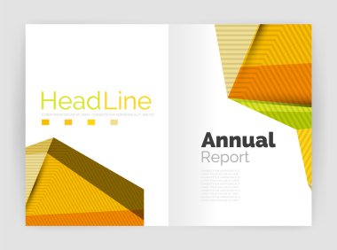 Geometrik üçgen iş broşür şablonu