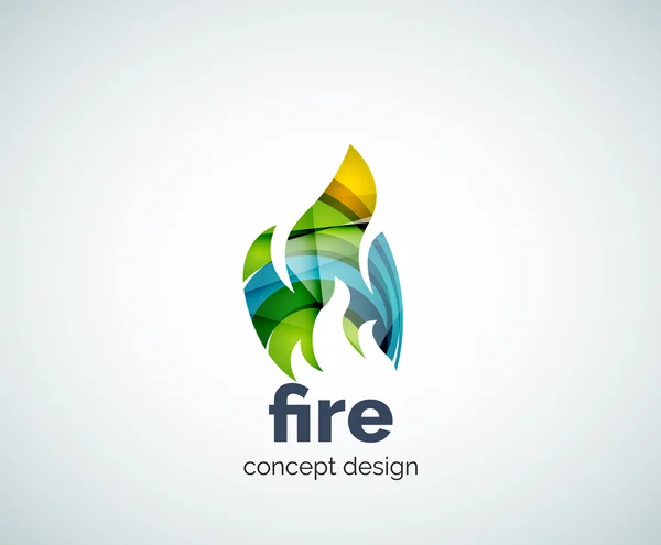 Plantilla de logotipo de fuego — Vector de stock