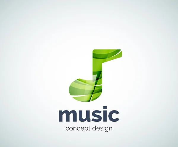 音楽メモのロゴのテンプレート — ストックベクタ
