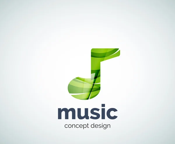 Muziek Notitiesjabloon logo — Stockvector