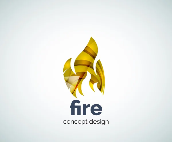 Oheň logo šablona — Stockový vektor