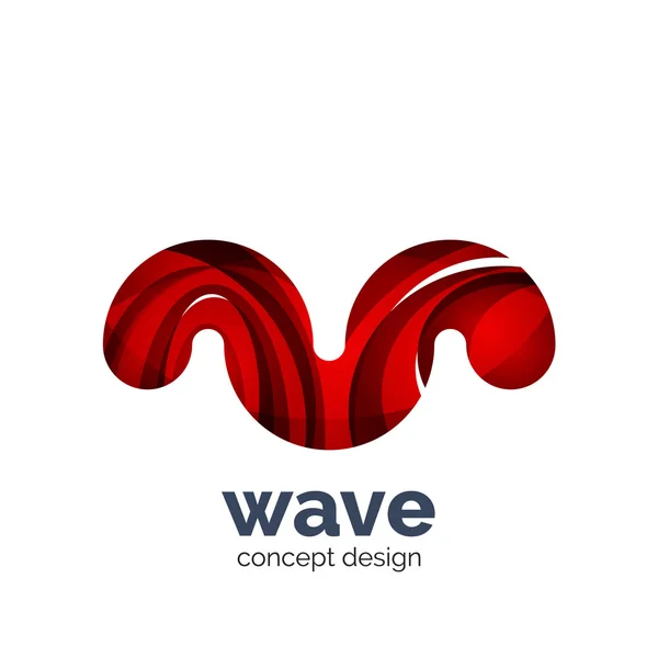 Business vector logo template - wave — Stock Vector