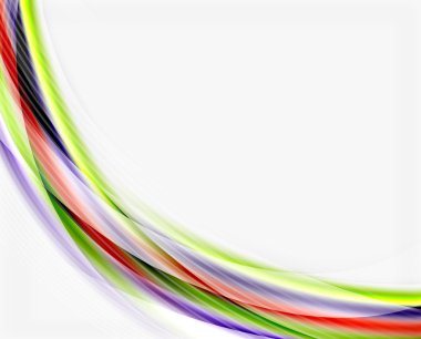 Parlak saydam dalga vektör şablonu