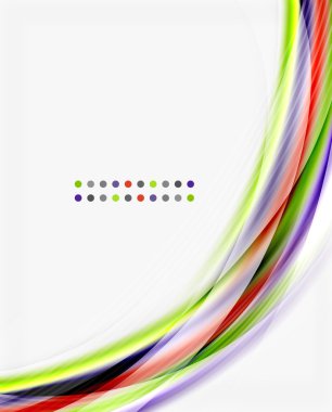 Parlak saydam dalga vektör şablonu